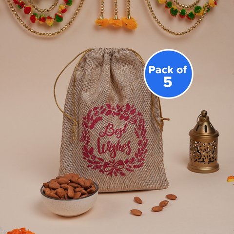 Whole Farm Almond Dry Fruit Potli - Pack of 5 Price - Buy Online at ...