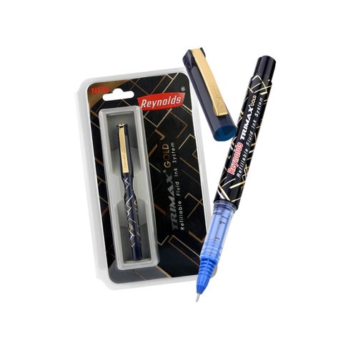 Reynolds Trimax Gold Gel Pen (Blue) Price - Buy Online at ₹99 in India