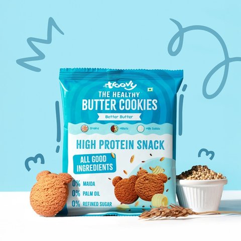 Troovy Healthy High Protein Butter Cookies Price - Buy Online at ₹70 in ...