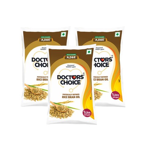 Doctors' Choice Physically Refined Rice Bran Oil - Pack of 3 Price ...