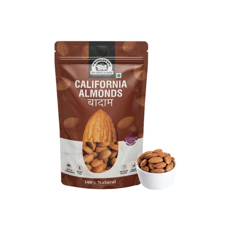 Wonderland Foods Raw California Almonds - 1 kg