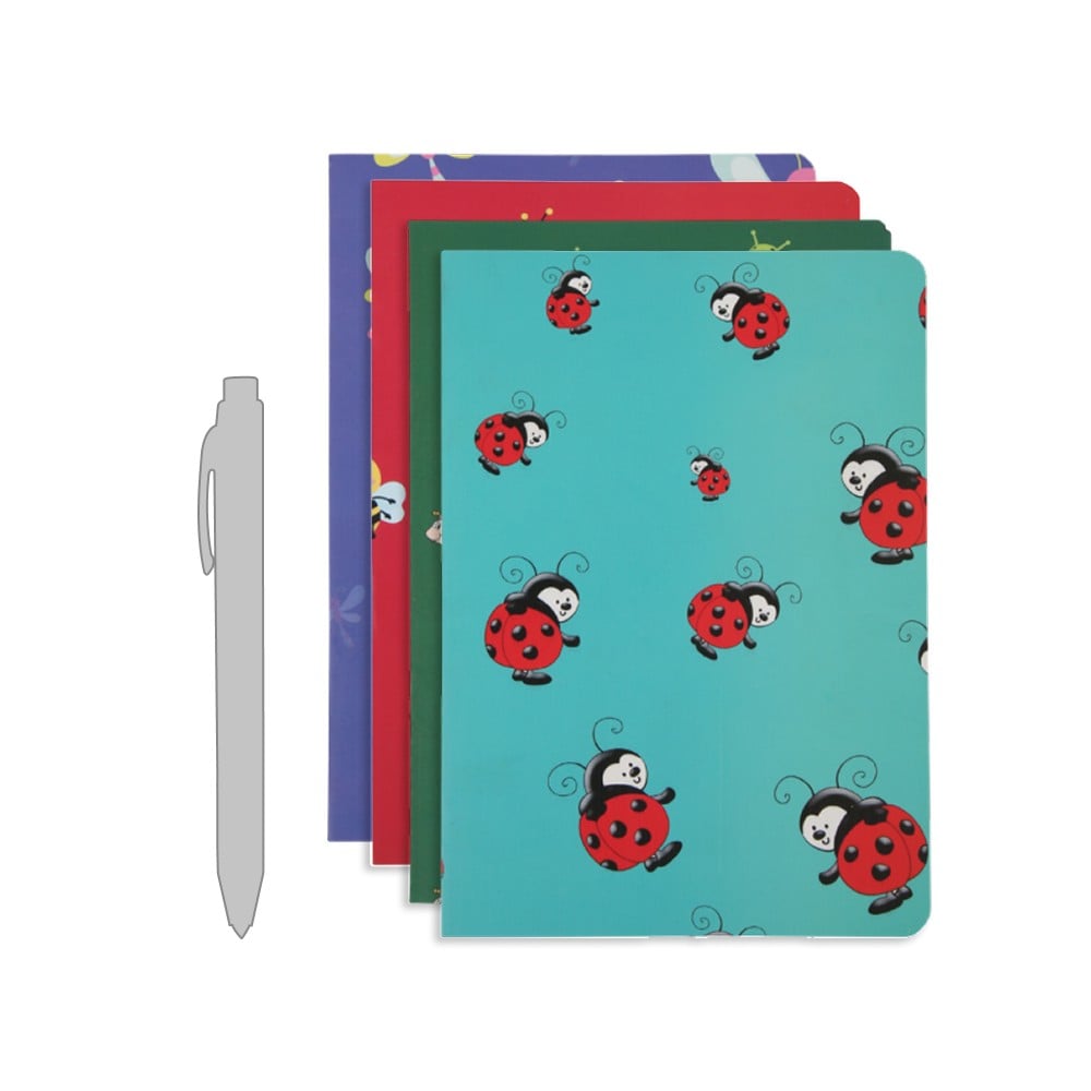 Papboo Cute Creatures Handy Unruled Notebook Set (A5, 60 pages ...