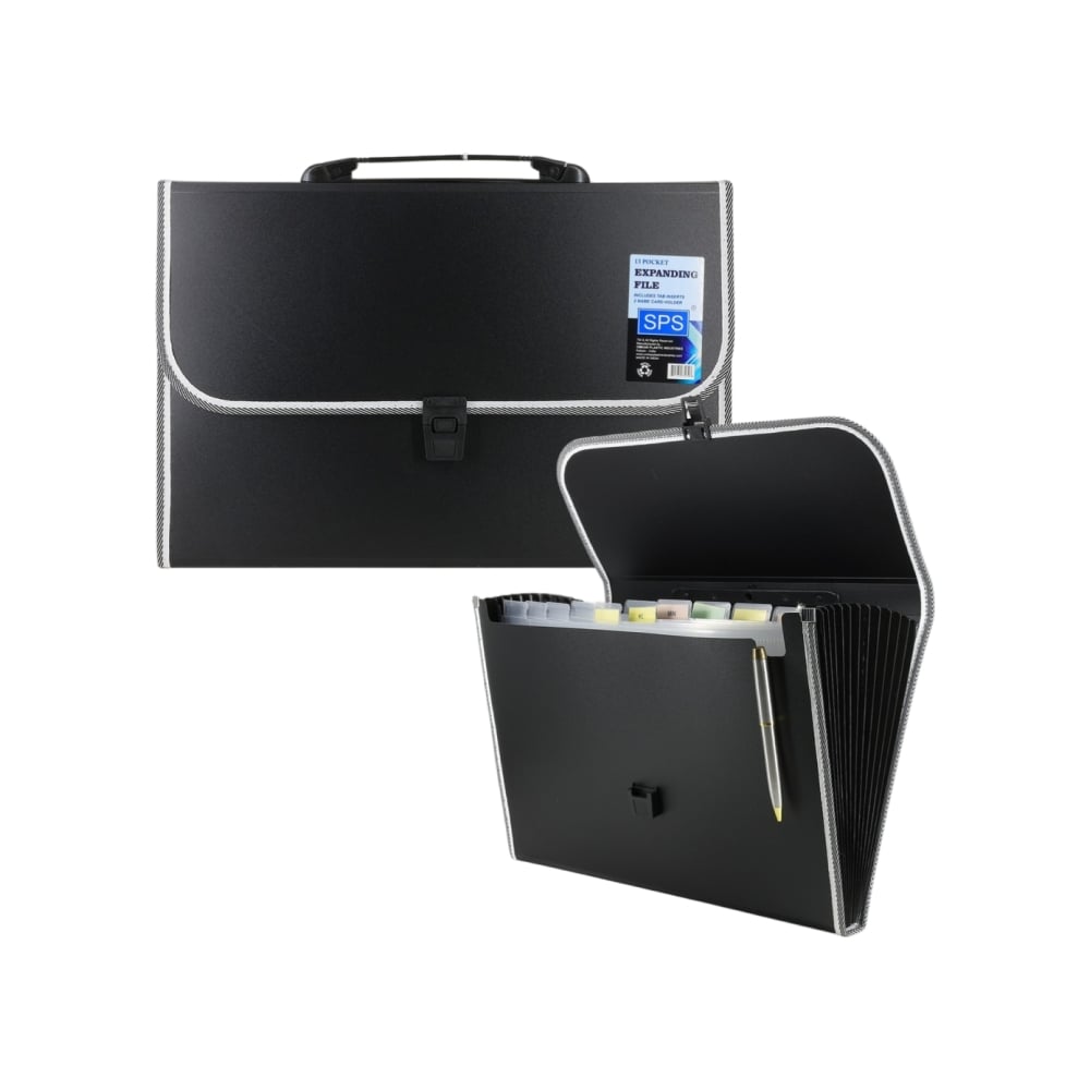 File Sps Rigid SPS 13 Pocket Expanding File Folder (Black) Price - Buy Online at ₹299 ...