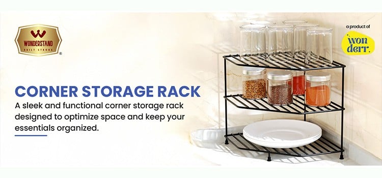 WonderStand 3-Tier Corner Storage Kitchen Rack (Steel) Price - Buy ...