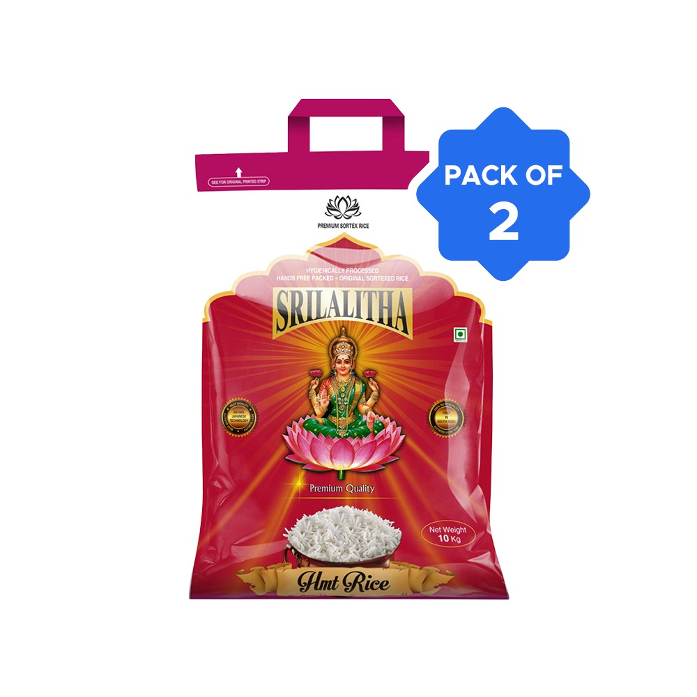 Lalitha Rice Sri Lalitha HMT Kolam Rice (Short Grain) - Pack of 2 Price - Buy Online ...