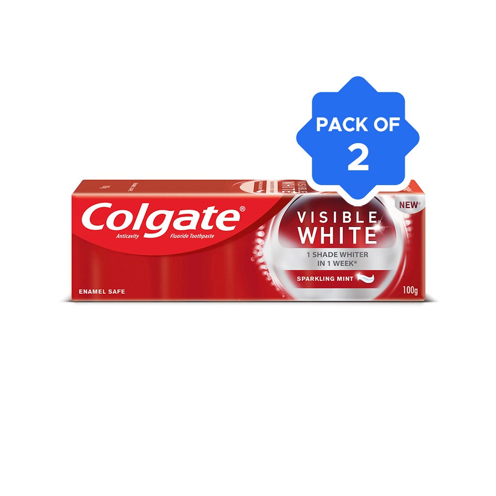 Colgate Visible White Whitening Toothpaste (100 g) - Pack of 2 Price ...