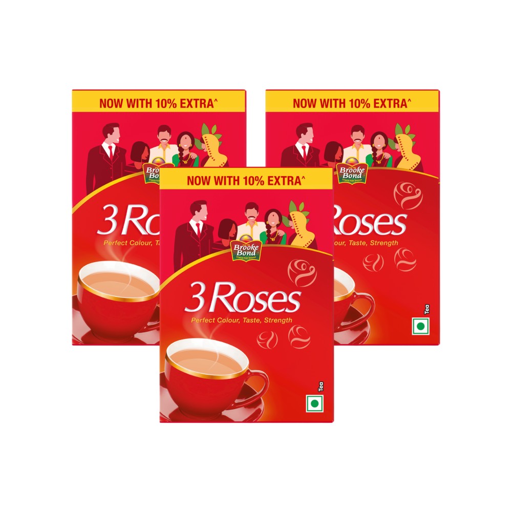 Brooke Bond 3 Roses Dust Tea - Pack of 3 Price - Buy Online at Best ...