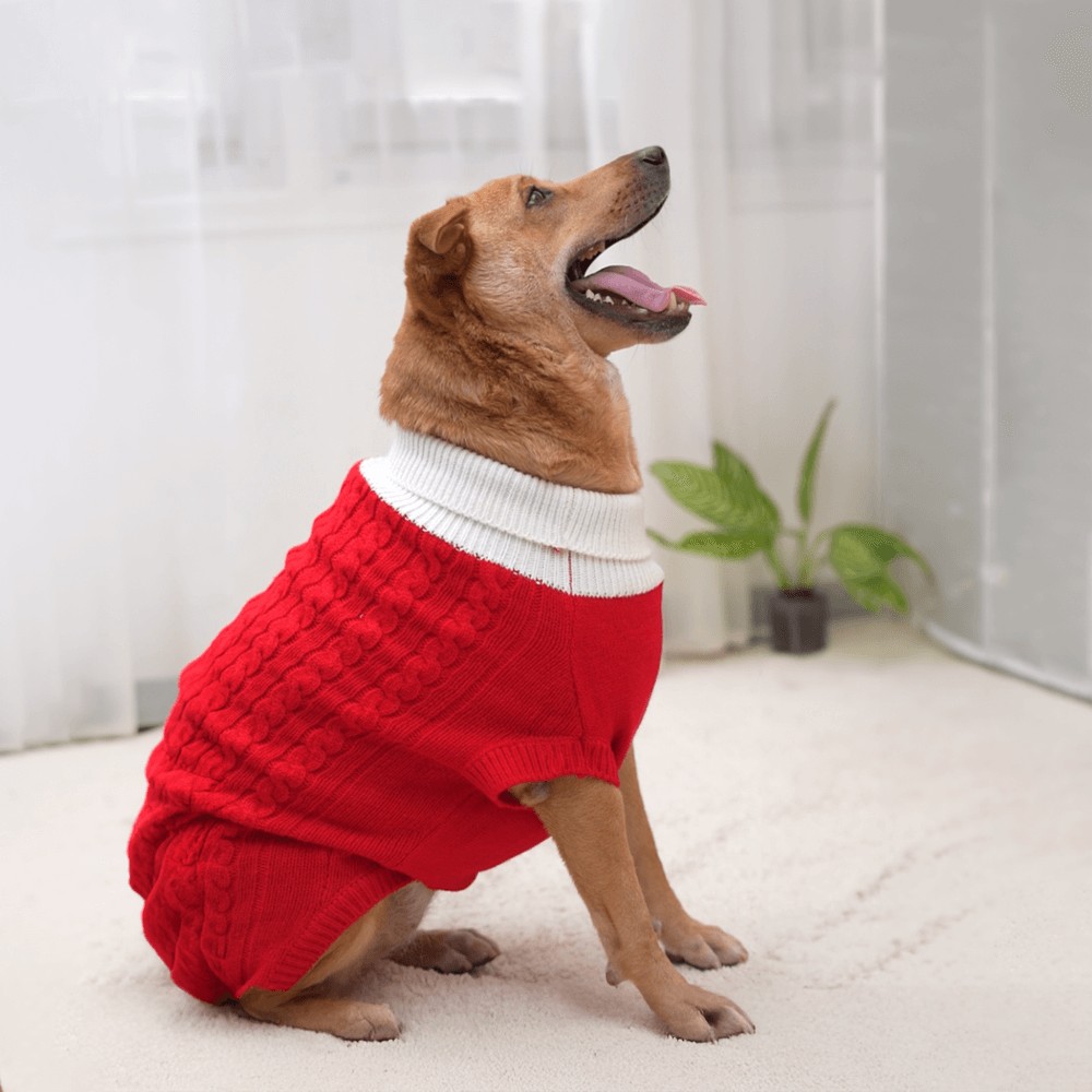 Babyhug Full Sleeves Cable Knit Sweater - Red