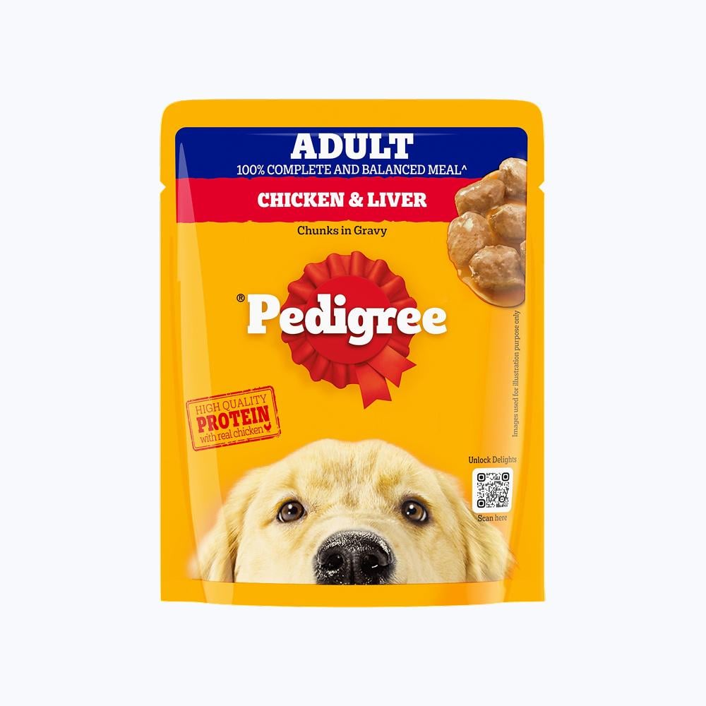 Adult Wet Dog Food -Chicken & Liver Chunks in Gravy flavour
