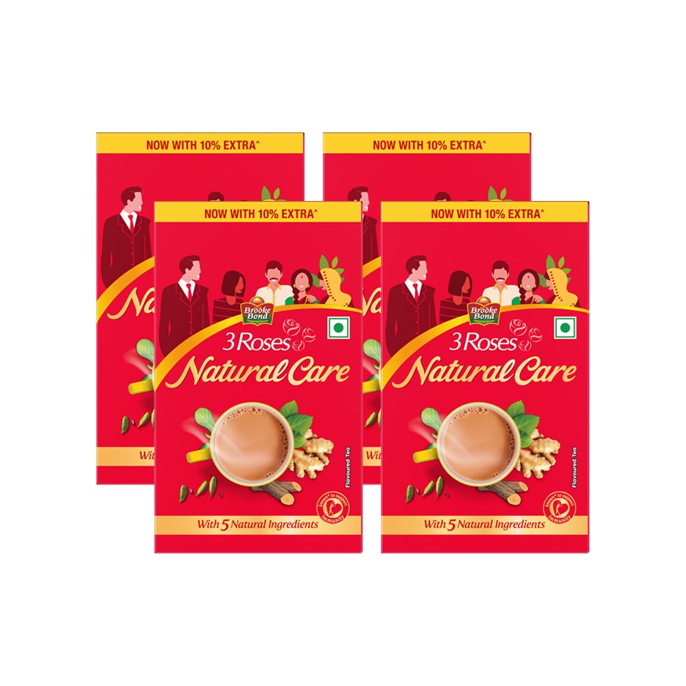Brooke Bond 3 Roses Natural Care Tea - Pack of 4 Price - Buy Online at ...