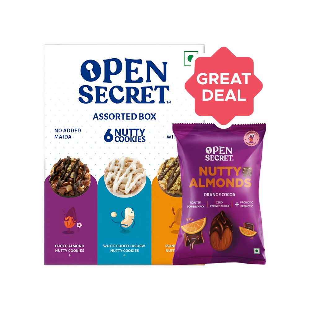 Open Secret Tea Open Secret Zero Maida Assorted Protein Cookies Gift Pack + Orange ...