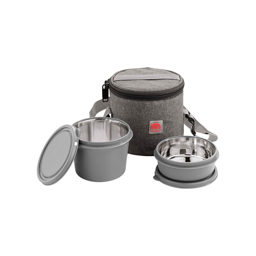 Round Lunchboxes NanoNine Stainless Steel Round Lunch Box with Carry Bag Price - Buy ...