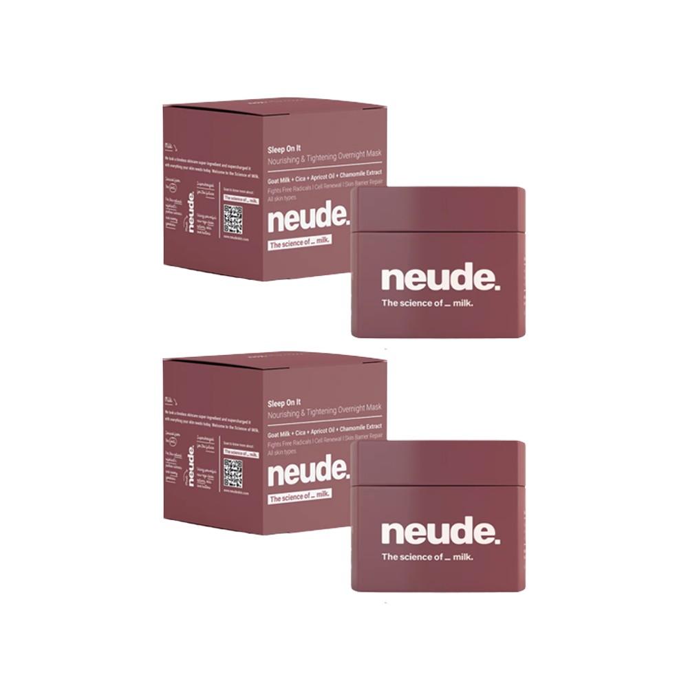 Neude Skin Overnight Sleeping Face Mask with Goat Milk - Pack of 2