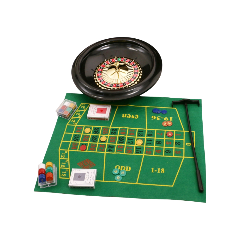 Chocozone Table Top Roulette Casino Game Set with 16