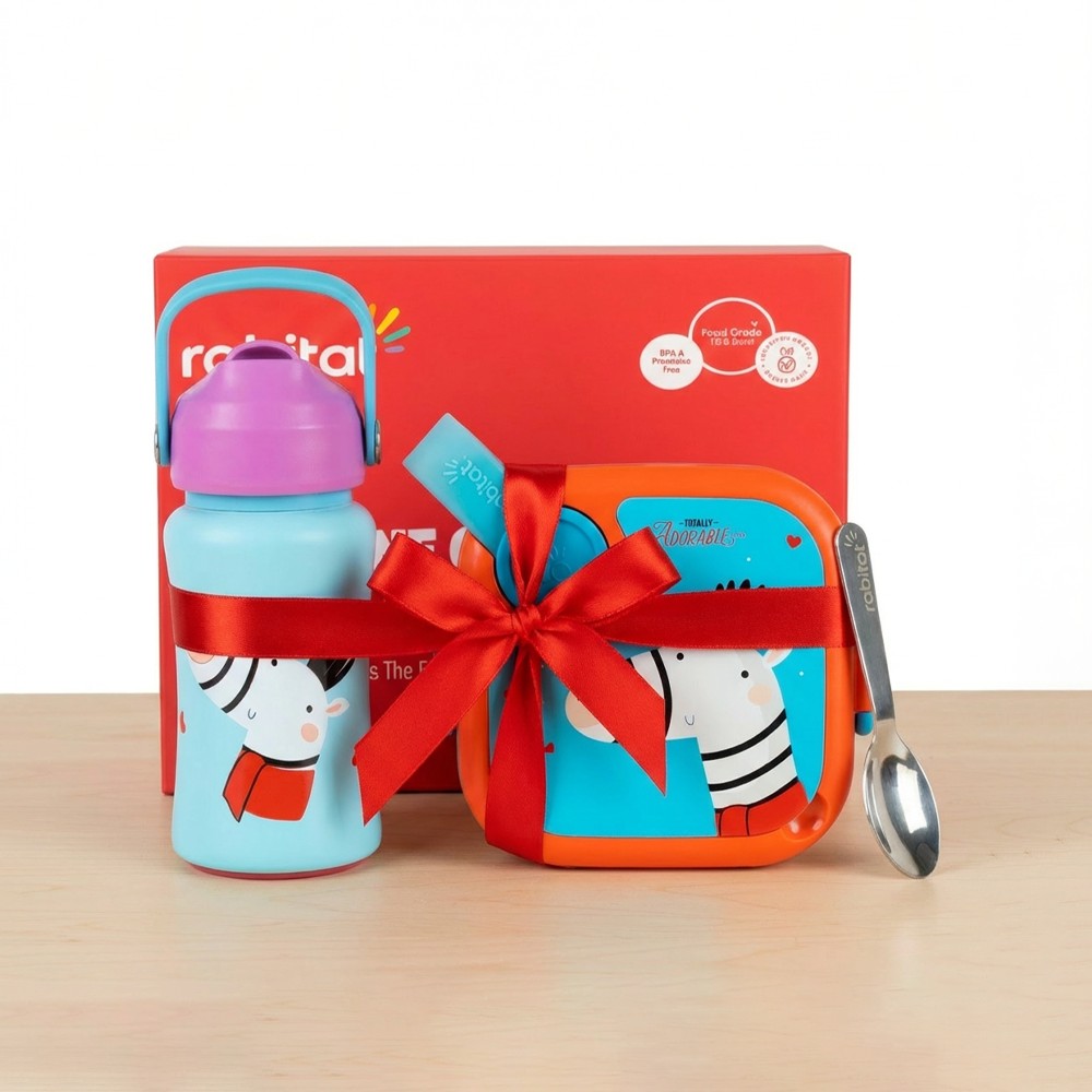 Rabitat Stainless Steel Kids Water Bottle & Lunch Box Set Price - Buy ...