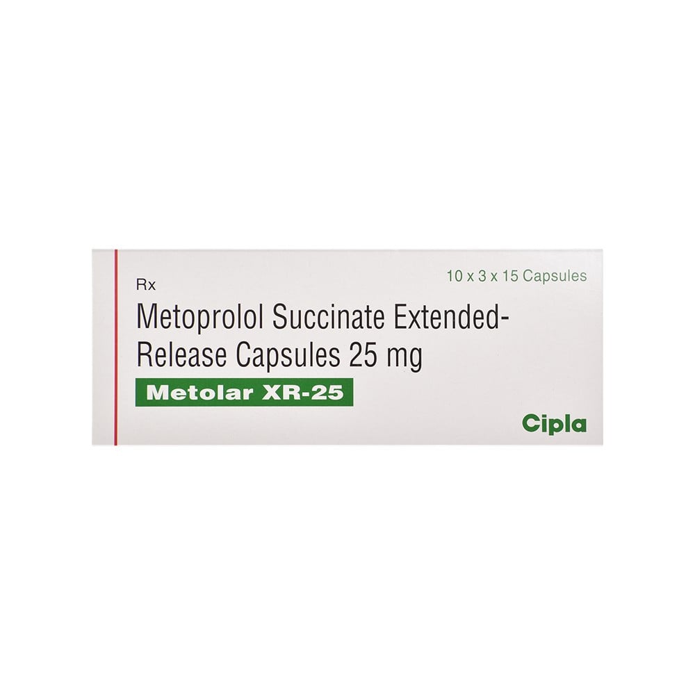 Netolar Metolar XR 25mg Strip Of 15 Capsules Price - Buy Online at ₹85 in India