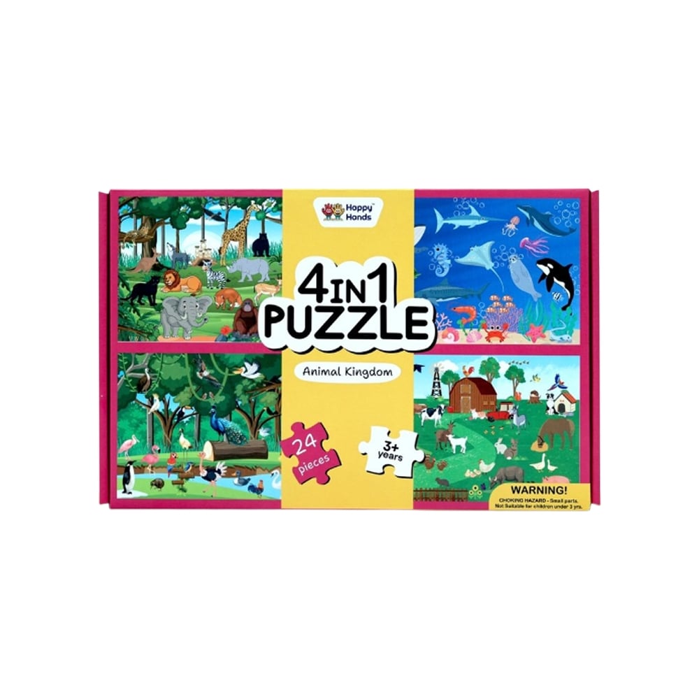 Happyhands 4-in-1 Animal Kingdom Jigsaw Puzzle Price - Buy Online at ...