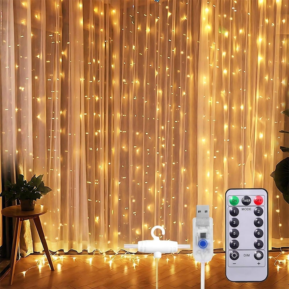Warm White 3 m Curtain String Lights by One94Store Price - Buy Online ...