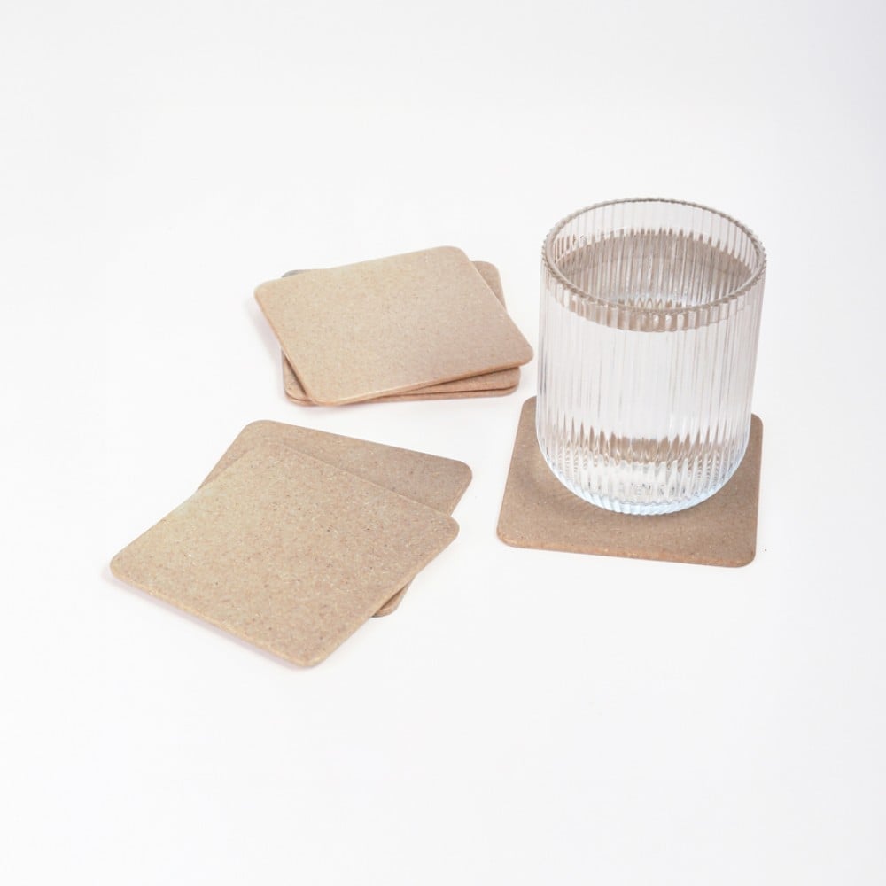 Irida Naturals Rice Husk Square Coaster Set (Soft Beige) Price - Buy ...