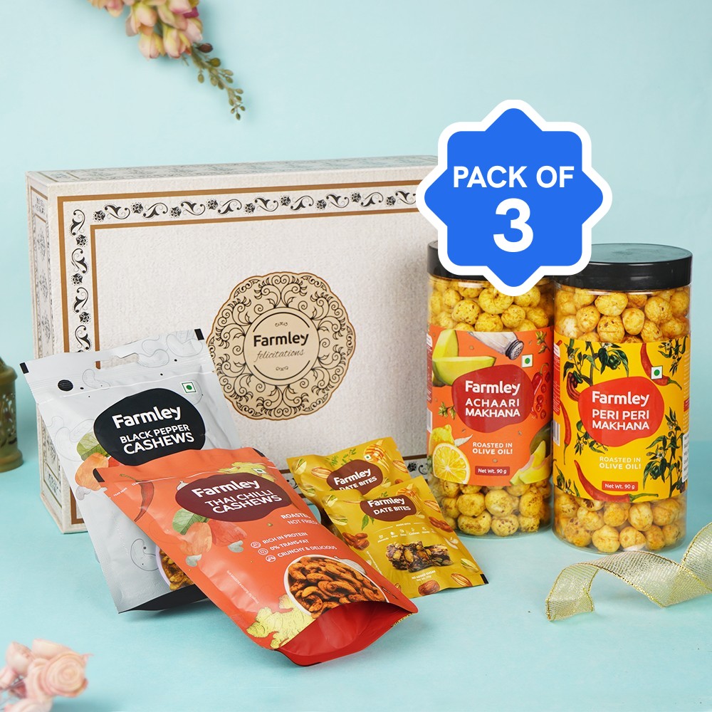 Farmley Felicitations Mix Dry Fruits Gift Pack - Pack of 3 Price - Buy ...