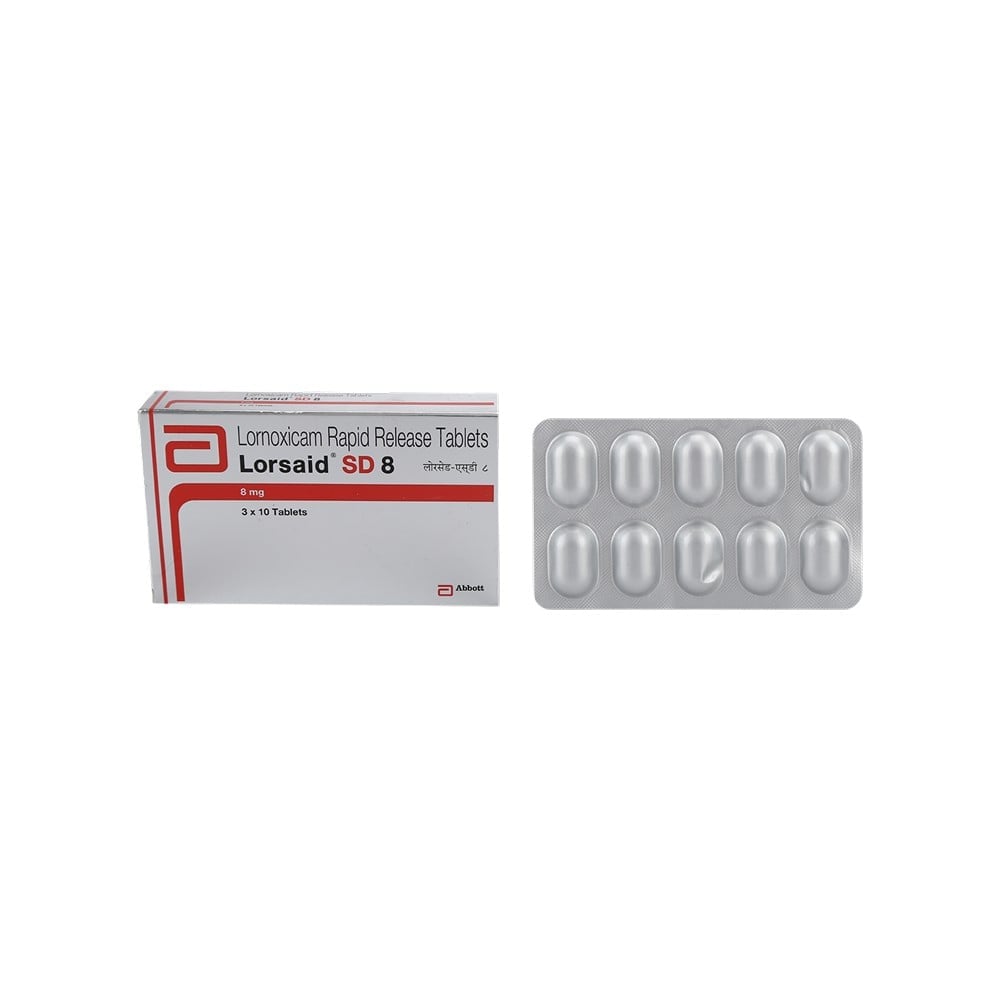 Lorsaid Lorsaid SD 8 mg Strip of 10 Tablets Price - Buy Online at Best Price in ...