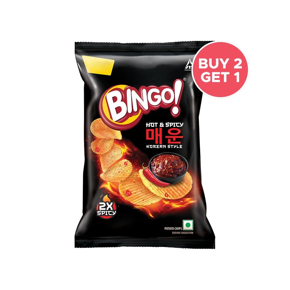 Bingo Hot & Spicy Korean Style Potato Chips - Buy 2 Get 1 Free