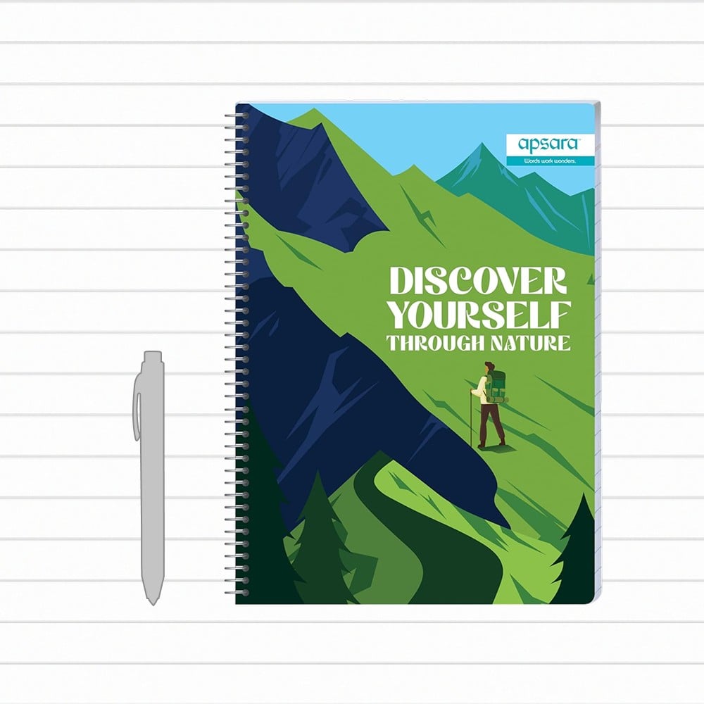 Apsara Spiral Single Line Notebook (A4, Multicolour) Price - Buy Online ...