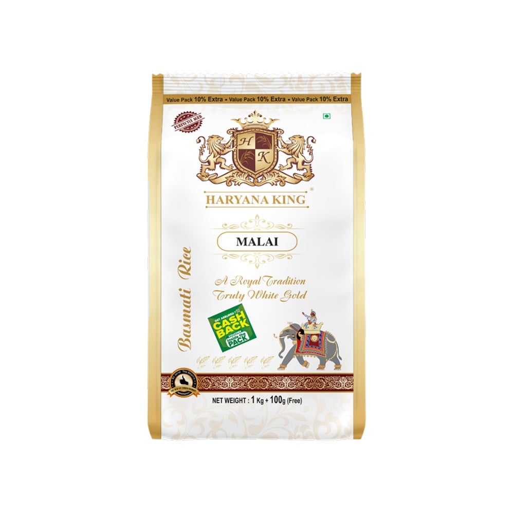 Haryana King Malai Basmati Rice (Long Grain) Price - Buy Online at Best ...