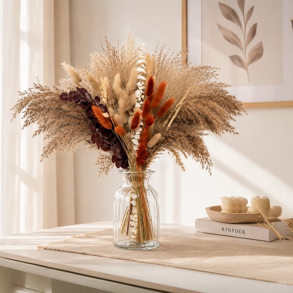 Tied Ribbons Pampas Grass & Dried Flower Bunch Price - Buy Online at ...