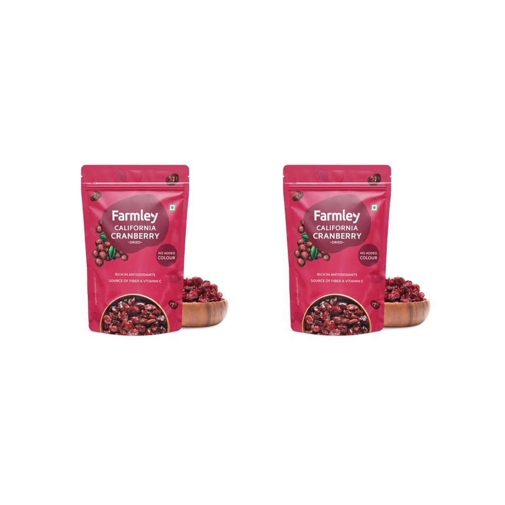 Farmley Premium Whole Dried Cranberries - Pack of 2 Price - Buy Online ...