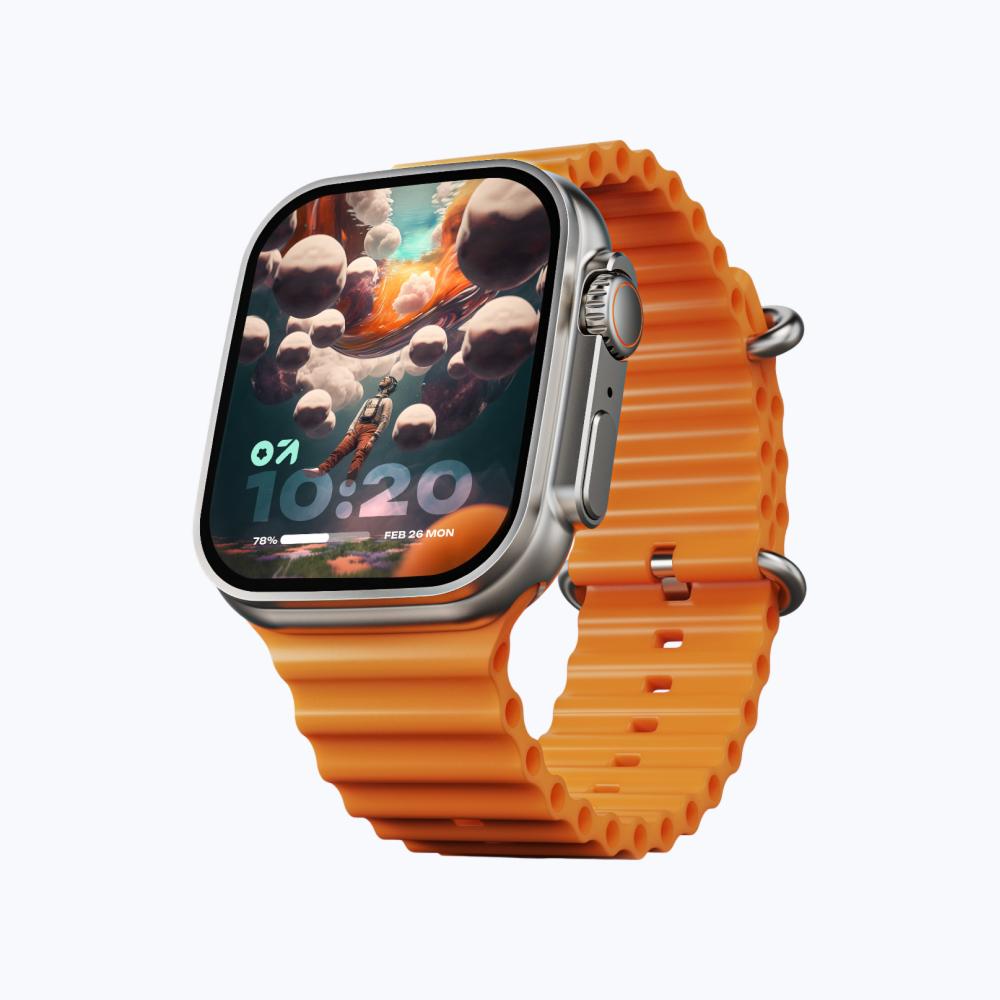 Crown BT Calling HD Smart Watch (Orange)
