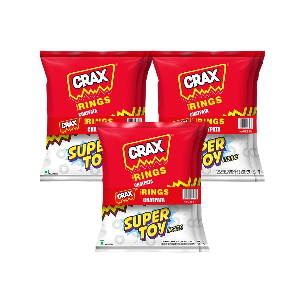 Crax Corn Rings Chatpata Masala Puffs Snacks - with Super Toys - Combo ...