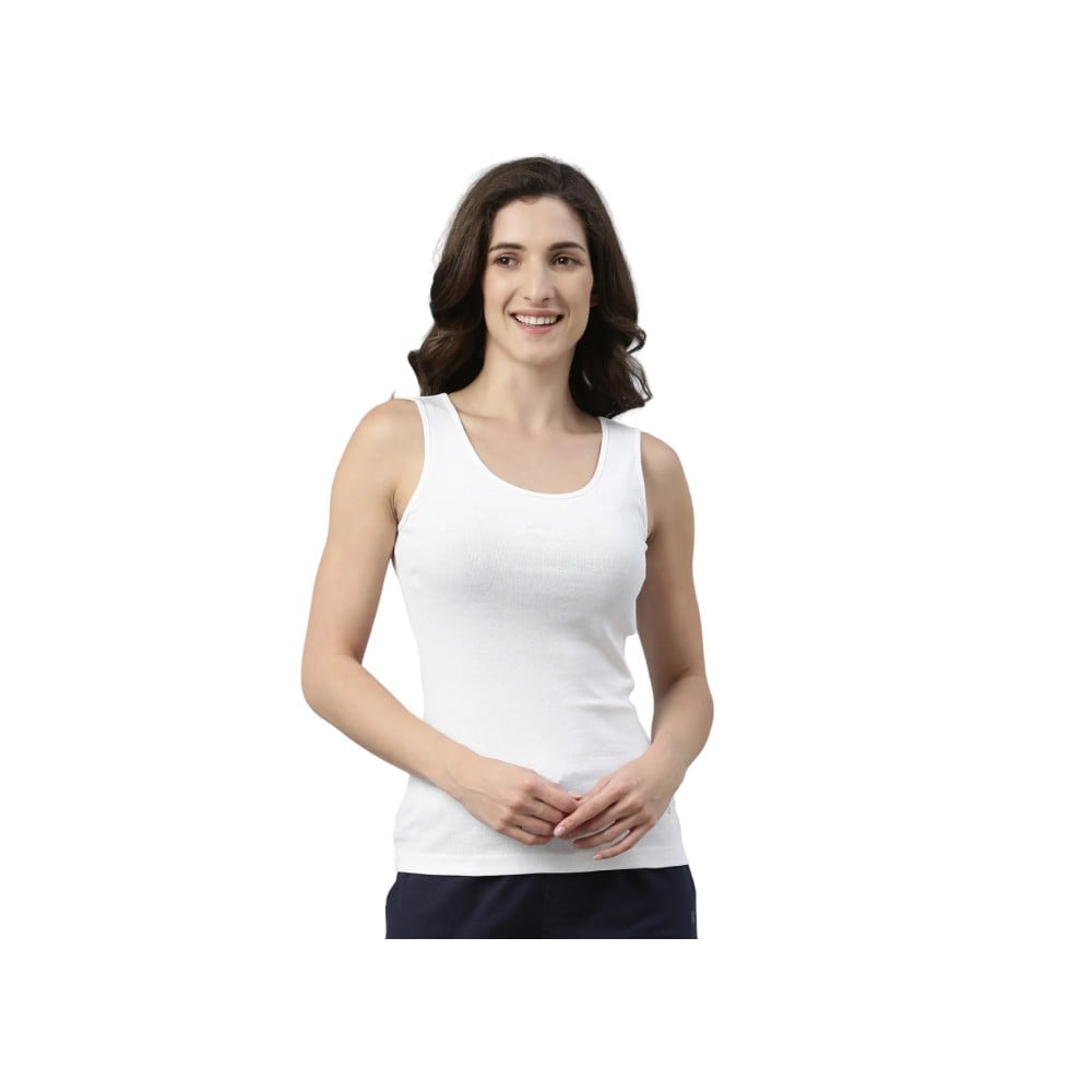 Enamor Slim Fit Tank Top (White) Price - Buy Online at ₹299 in India