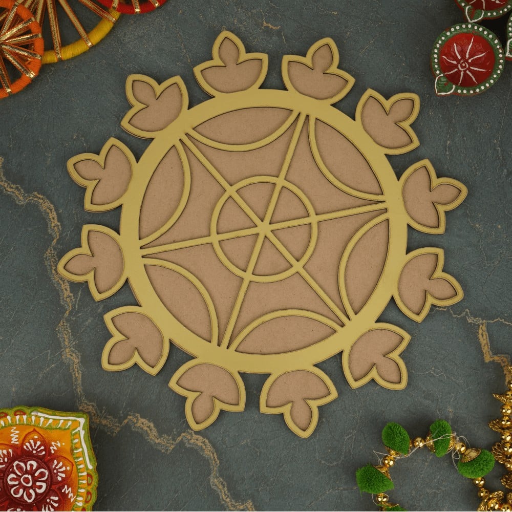 Artistic Rangoli Stencil (Brown) - DiaCraft Price - Buy Online at Best ...