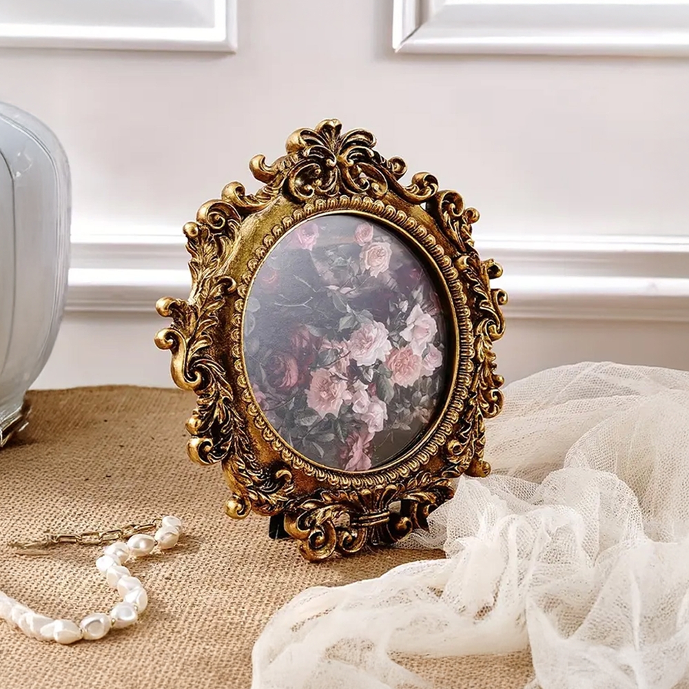 Vintage Glass Photo Frame (Gold) - Nostrae By Ekhasa Price - Buy