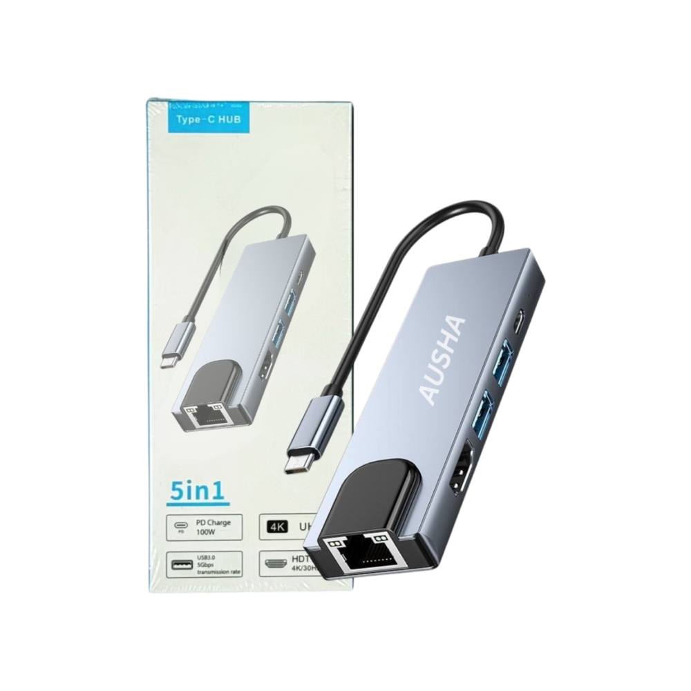 Ausha 5 in 1 C Type USB Hub Price - Buy Online at Best Price in India