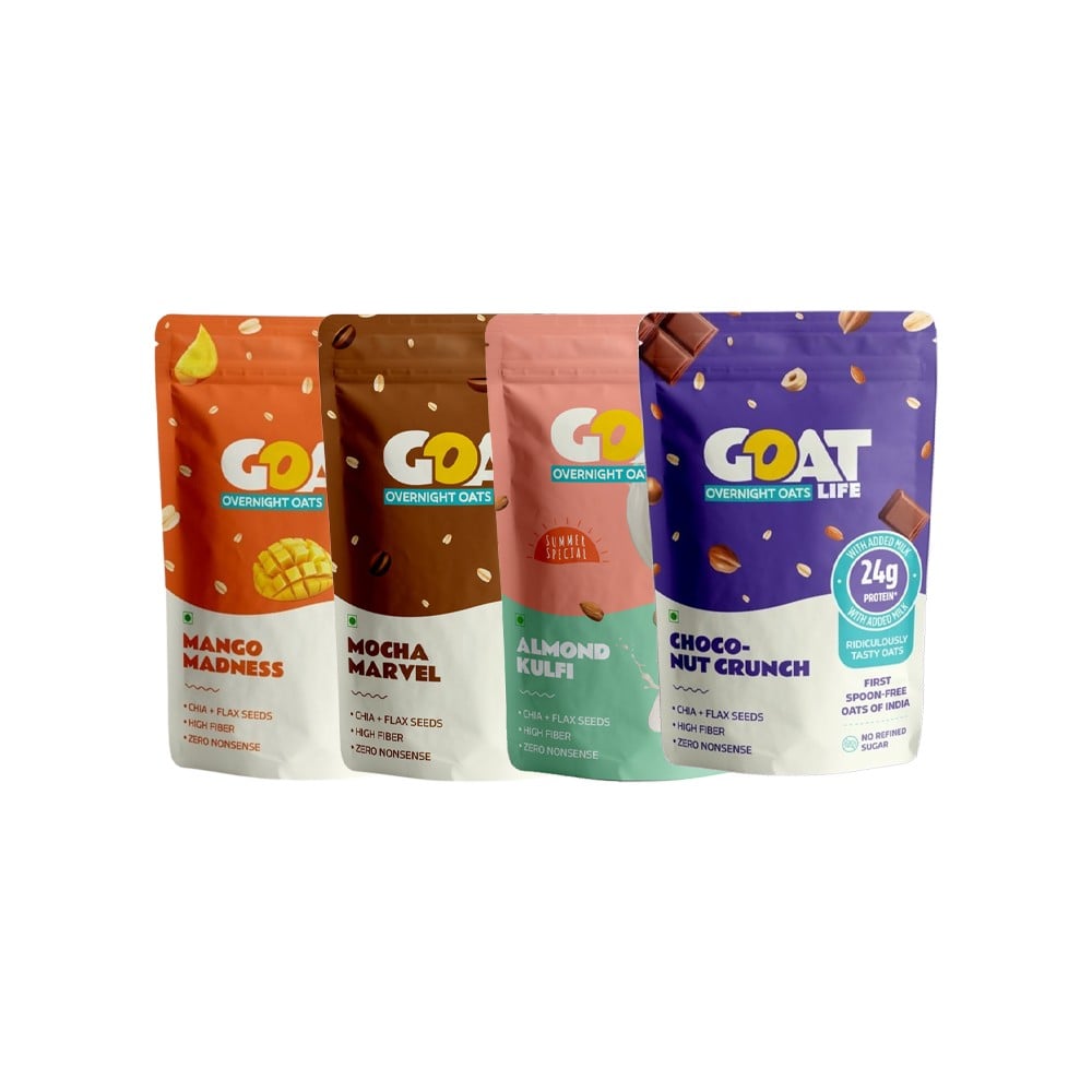 Goat Instant GOAT Life High Protein Overnight Instant Oats Mocha Marvel + High ...