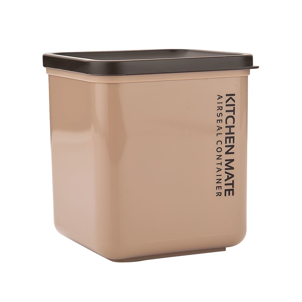 Square Container Brown Asian Airseal Modern Square Plastic Container Set (Brown, 1.3 ltrs, 3 ...