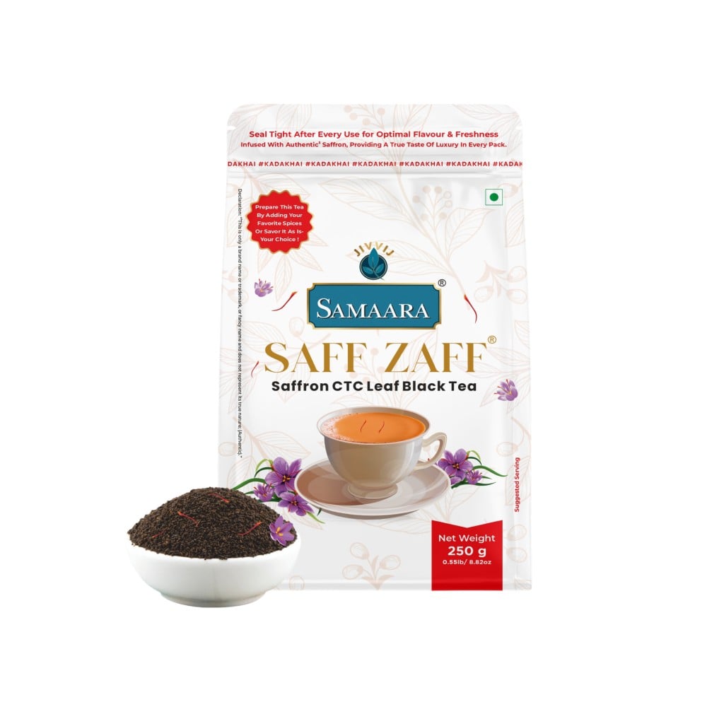 Jivvij Samaara Saff Zaff Saffron CTC Leaf Black Tea …