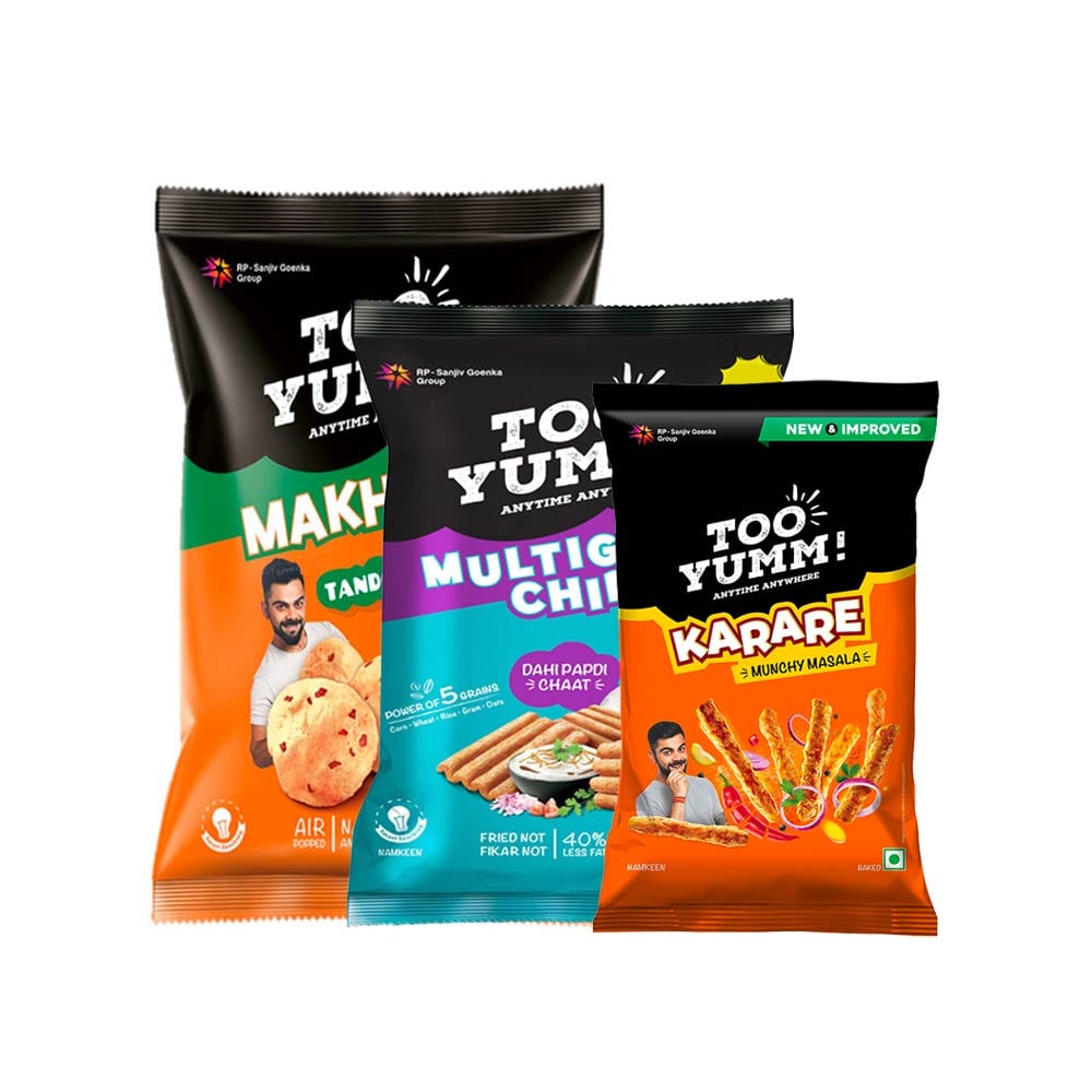 Too Yumm Foxnuts Tandoori Crisps + Dahi Papdi Chaat Multigrain