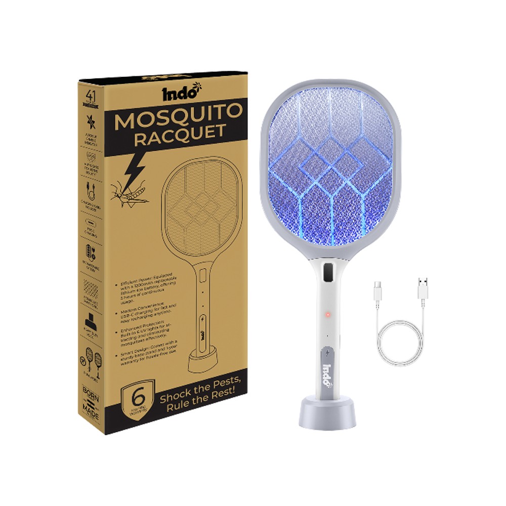 Indo 2-in-1 Electric Anti Mosquito Racquet Price - Buy Online at Best ...