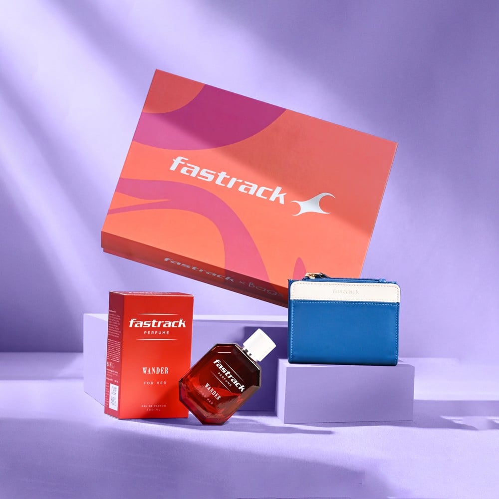Fastrack Bags Women's Wallet & Perfume Gift Set (Blue) Price - Buy ...