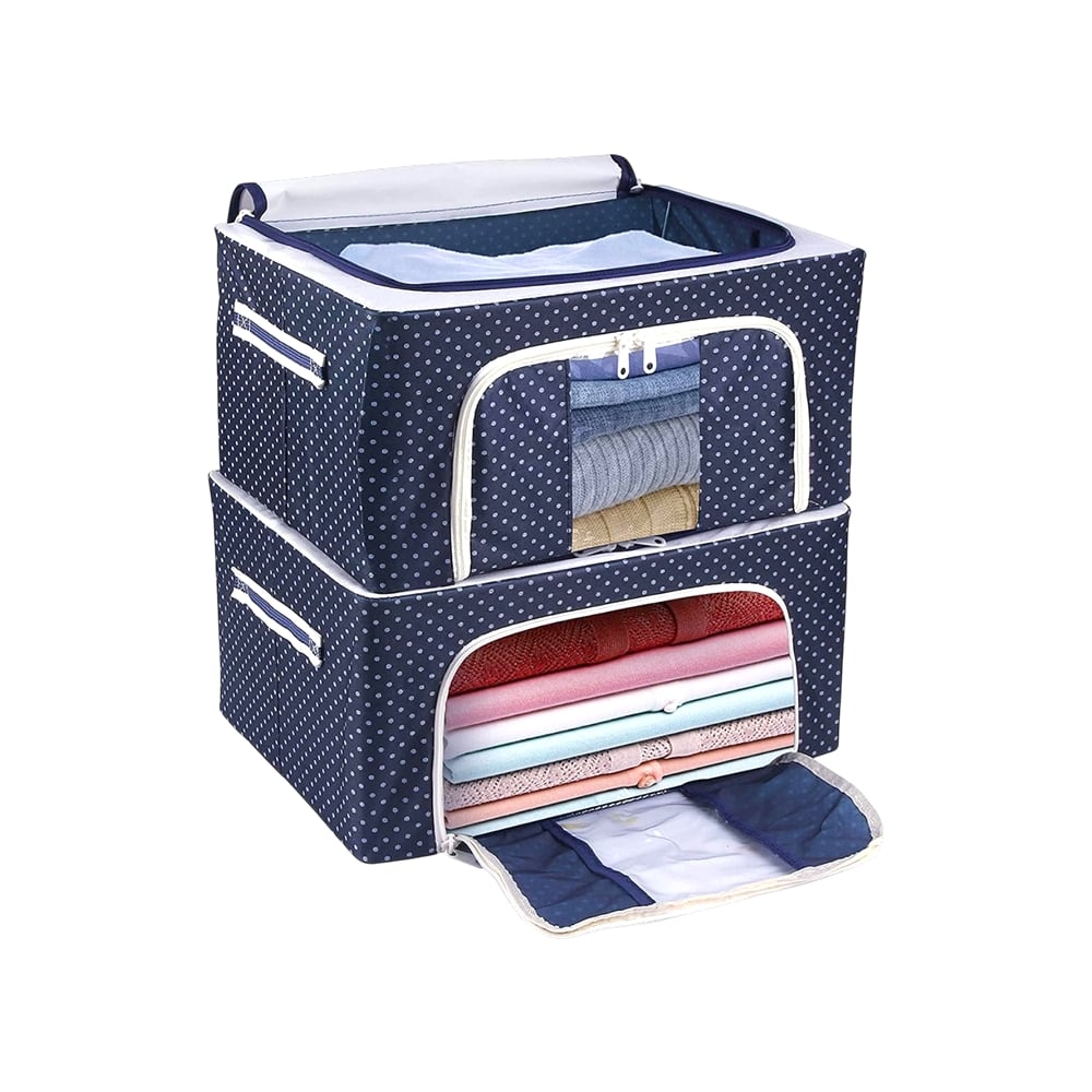 Tekcool Polyester Foldable Cloth Organizer (Blue) Price - Buy Online at ...