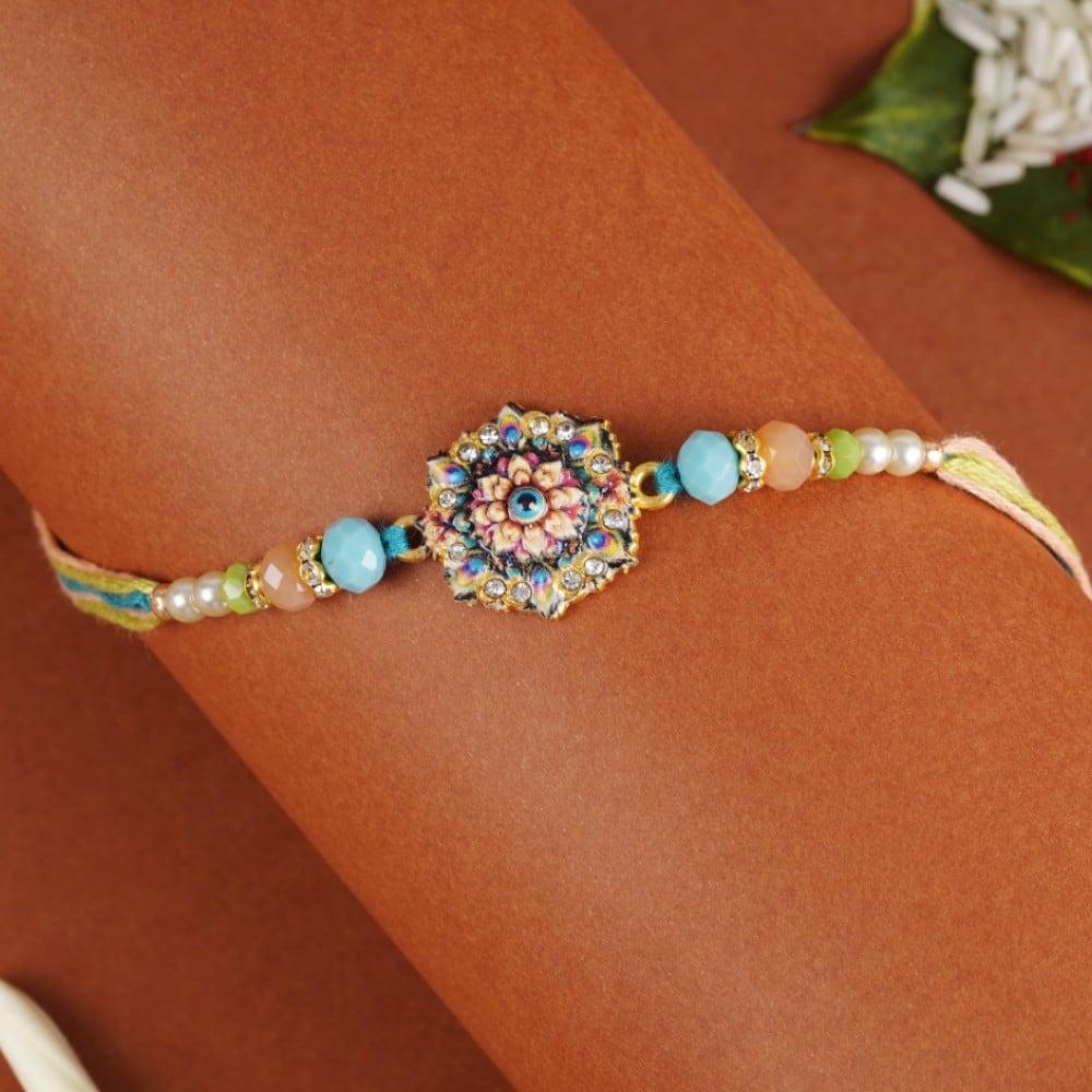 Ethnic Floral Design Rakhi by Vaibhavi Price - Buy Online at Best Price ...