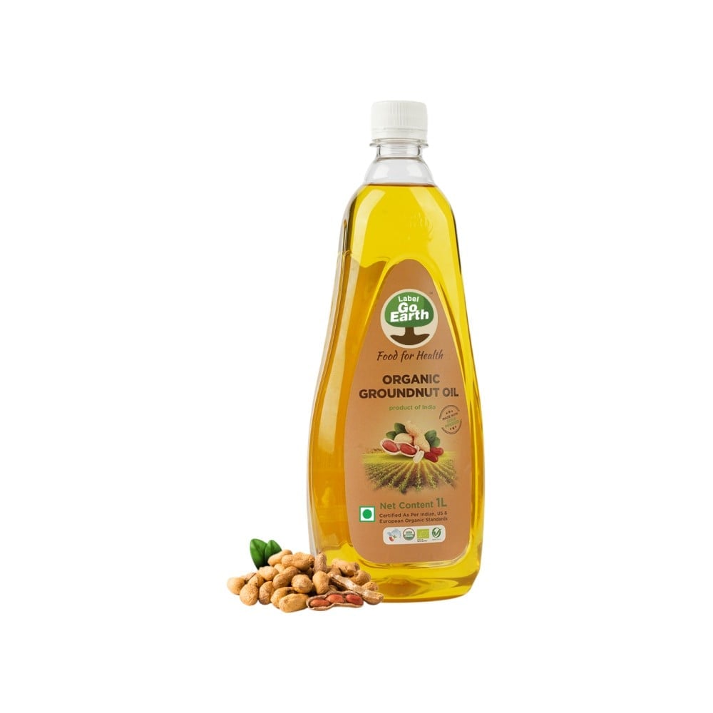Label Go Earth Cold Pressed Groundnut Oil Price - Buy Online at Best ...