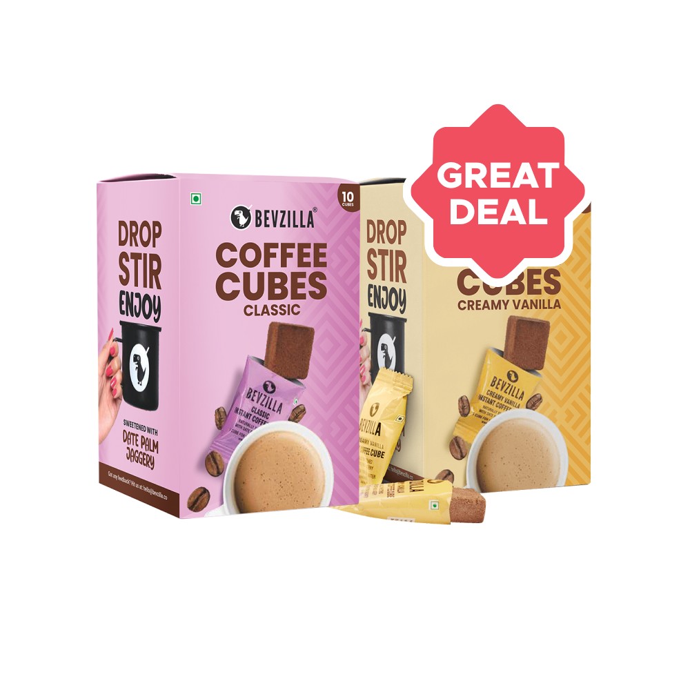 Bevzilla Classic Instant Coffee Cubes + Instant Coffee Cubes (Creamy ...