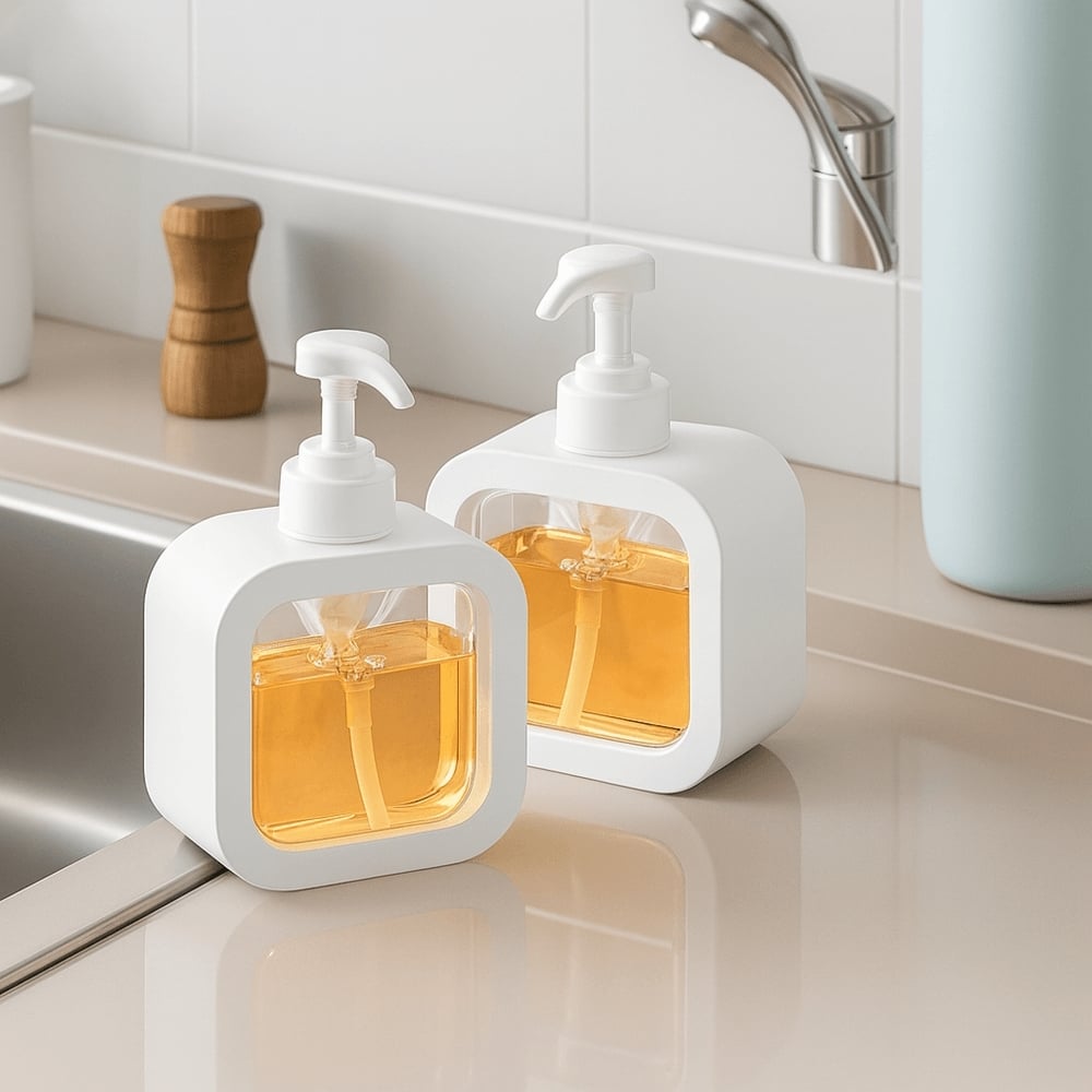 Zedak Liquid Soap Dispenser - 300 ml (Plastic, White) Price - Buy