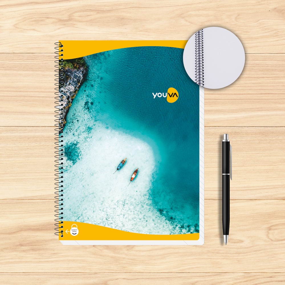 Navneet Youva Spiral Bound Unruled Notebook (A4, 300 Pages, Design may ...