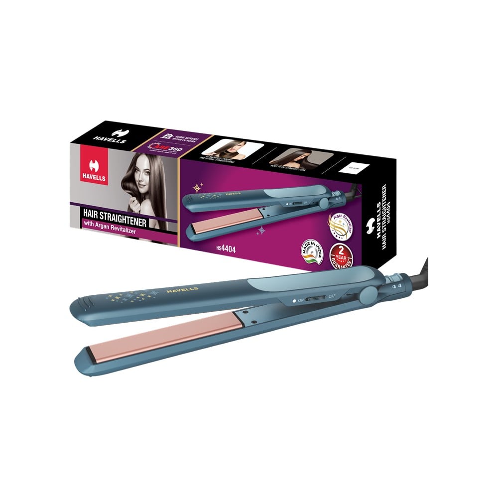 Havells HS4404 Hair Straightener with Argan Revitalizer (Sea Green