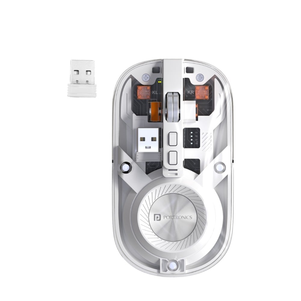 Portronics Wireless Mouse (Transparent) 2 Pack 2 Pieces - Image 1